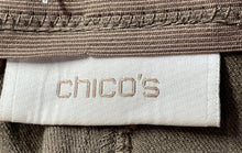 Load image into Gallery viewer, Chico's Womens Brown 5-Pocket Design Button Front Belt Loops Tapered Jeans Sz 1