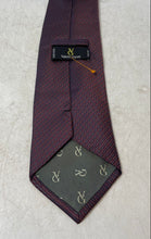 Load image into Gallery viewer, Valerio Garati Mens Dark Purple Blue Wave Striped Silk Adjustable Pointed Tie
