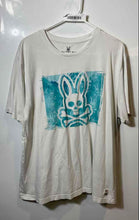 Load image into Gallery viewer, Psycho Bunny Mens White Pima Cotton Short Sleeve Crew Neck Graphic T-Shirt Sz 7