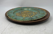 Load image into Gallery viewer, Copper Green And Gold Color Round Decorative Wall Plaque 3 Pieces
