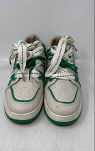 Load image into Gallery viewer, Unbranded Womens Beige Green Leather Lace-Up Low Top Sneakers Shoes Size EUR 41