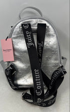 Load image into Gallery viewer, Juicy Couture Womens Silver Black Adjustable Strap Top Handle Backpack w/ Tags
