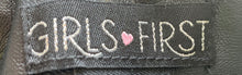 Load image into Gallery viewer, Girls First Girls Black Faux Leather 3/4 Sleeve Button Front Jacket Size 12