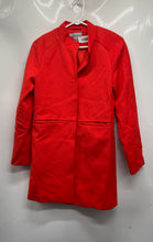 Load image into Gallery viewer, H&M Womens Orange Long Sleeve Pockets Collared Regular Fit Overcoat Size 2