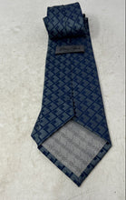 Load image into Gallery viewer, Tino Cosma Mens Blue Geometric Adjustable Formal Pointed Tie One Size