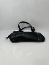 Load image into Gallery viewer, Alfani Womens Black Pebbled Leather Inner Pockets Double Handle Shoulder Bag