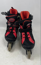 Load image into Gallery viewer, Aerowheels Unisex Kids ABEC-7 Rollerblades Black And Red Inline Skates Size 7
