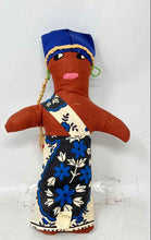 Load image into Gallery viewer, Handmade Jamaican Fabric Ethnic Folk Art Souvenir Doll In Multicolor Maxi Dress