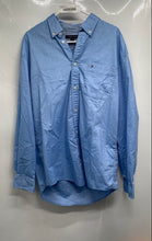Load image into Gallery viewer, Tommy Hilfiger Mens Blue Long Sleeve Classic Fit Button-Up Shirt Size Large
