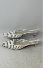 Load image into Gallery viewer, Franco Sarto Womens Marlina White Pointed Toe Slip-On Kitten Mule Heels Size 10M