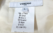 Load image into Gallery viewer, Vertigo Paris Womens Light Yellow Tweed Collared Button Front Blazer Jacket Sz L