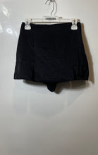 Load image into Gallery viewer, Zara Womens Black Double Front Slits Side Zip Mini Skort Size Small