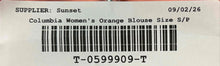 Load image into Gallery viewer, Columbia Womens Orange Sleeveless Collared Button-Up Shirt Size S/P
