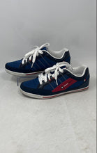 Load image into Gallery viewer, Alpine Swiss Mens Stefan Navy Blue Red Suede Lace-Up Sneakers Shoes Size 7