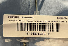 Load image into Gallery viewer, Calvin Klein Womens Light Blue Sleeveless Back-Zip Sheath Dress Size 2