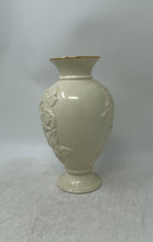 Load image into Gallery viewer, Lenox Ivory Ceramic Home Decor Floral Embossed Flower Vase Collectible