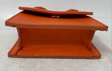 Load image into Gallery viewer, Womens Orange Faux Leather Stitched Inner Pocket Flap Mini Top Handle Purse