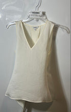 Load image into Gallery viewer, Express Womens Cream Sleeveless Regular Fit V-Neck Tie Back Blouse Top Size XS