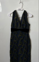 Load image into Gallery viewer, M.S.S.P. Womens Green And Blue Leaf Print Back Zip Sheath Dress Size XS