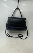 Load image into Gallery viewer, Luana Ferracuti Womens Black Leather Inner Pockets Top Handle Satchel Handbag
