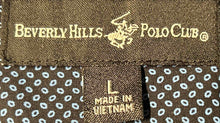 Load image into Gallery viewer, Beverly Hills Polo Club Mens Blue Black Geo Long Sleeve Button-Up Shirt Size L