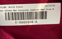 Load image into Gallery viewer, Tommy Bahama Mens Burgundy Long Sleeve Mock Neck 1/4 Zip Pullover Sweater Size M