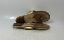 Load image into Gallery viewer, Michael Kors Womens Golden Tone Leather Flat Thong Sandals Size 10