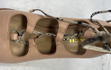Load image into Gallery viewer, Coach Womens Kira Beige Leather Lace-Up Stiletto Heel Strappy Sandals Size 5B