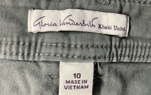 Load image into Gallery viewer, Gloria Vanderbilt Womens Green Regular-Fit Utility Bermuda Shorts Size 10