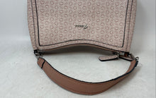 Load image into Gallery viewer, Guess Womens Pink Monogram Print Zipper Inner Divider Shoulder Handbag