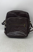 Load image into Gallery viewer, RBL Inc. Womens Brown Leather Adjustable Strap Zip Top Lined Crossbody Bag