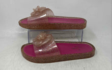 Load image into Gallery viewer, Kate Spade New York Womens Splash Pink Glitter Slide Sandals With Flower Size 9