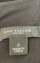 Load image into Gallery viewer, Ann Taylor Womens Blue Black Sleeveless Back-Zip Sheath Dress Size 2