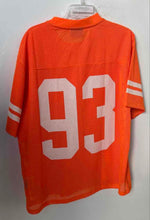 Load image into Gallery viewer, Maison Article Unisex Orange Mesh Miami Hurricanes #93 Football Jersey Size L