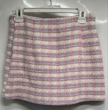 Load image into Gallery viewer, Zara Womens Multicolor Plaid Tweed Side-Zip Mini Skirt Size Medium