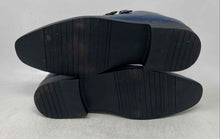 Load image into Gallery viewer, Mens Blue Black Leather Almond Toe Monk Strap Dress Shoes Size EUR 44