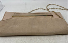 Load image into Gallery viewer, Aldo Womens Beige Faux Leather Inner Pockets Chain Strap Clutch Purse