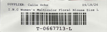 Load image into Gallery viewer, INC International Concepts Womens Multicolor Floral Long Sleeve Blouse Top Sz L