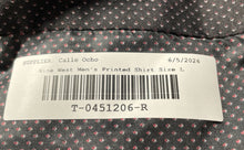 Load image into Gallery viewer, Nine West Mens Black Micro Dot Print Collared Slim Fit Dress Shirt Sz L 16-16.5