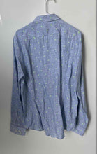 Load image into Gallery viewer, Hugo Boss Mens Green Blue Printed Slim Fit Spread Collar Button-Up Shirt Size XL