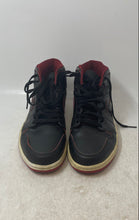 Load image into Gallery viewer, Nike Mens Air Jordan 1 Mid 554724-028 Black And Red Basketball Shoes Size 8