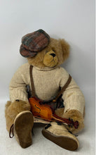 Load image into Gallery viewer, Brown Beige Playing Violin Instrument Collectible Teddy Bear Plush Doll