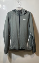 Load image into Gallery viewer, Nike Mens Dri-Fit Gray Black Long Raglan Sleeve Pockets Full-Zip Hoodie Sz Large
