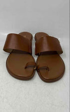 Load image into Gallery viewer, Michael Kors Womens August Brown Leather Toe Ring Flat Slide Sandals Size 7.5M