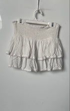 Load image into Gallery viewer, Victoria's Secret Womens White Ruffle Tiered Elastic Waist Mini Skirt Size M