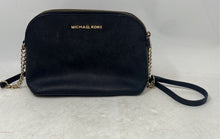 Load image into Gallery viewer, Michael Kors Womens Black Faux Leather Inner Pocket Zipper Crossbody Bag