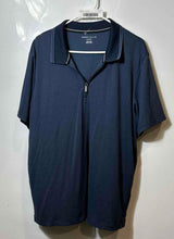Load image into Gallery viewer, Perry Ellis Mens Blue Short Sleeve Collared Polo Shirt Size XL