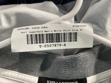 Load image into Gallery viewer, Karl Lagerfeld Mens White Pima Cotton Short Sleeve Collared Polo Shirt Size XL
