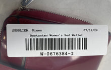 Load image into Gallery viewer, Bostanten Womens Red Leather Card Slots Compartment Zipper Bi-Fold Wallet