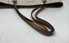 Load image into Gallery viewer, Michael Kors Womens Voyager East West White Brown Signature Print Tote Handbag